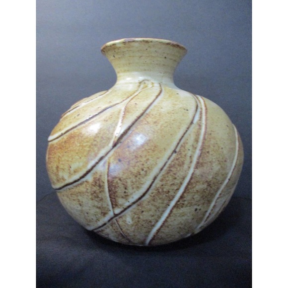 Signed Loy Liu 2006 Glazed Stoneware Studio Pottery Raised Layers Well Crafted - Picture 4 of 11